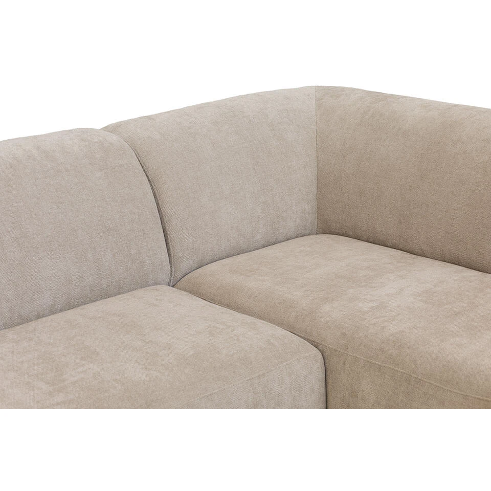 Hoekbank Luna Rechts - Stof Rebel - Beige 9 Hoekbank Luna Rechts - Stof Rebel - Beige - Afbeelding 9