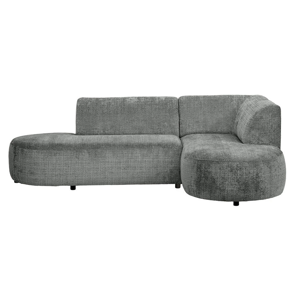 Hoekbank Luna Rechts - Stof Cremona - Grijs 1 Hoekbank Luna Rechts - Stof Cremona - Grijs