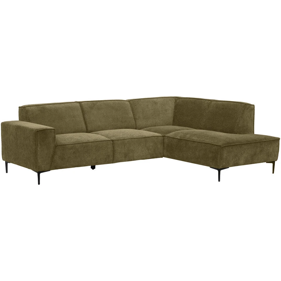 Hoekbank Romy Rechts - Stof Egon - Groen 2 Hoekbank Romy Rechts - Stof Egon - Groen - Afbeelding 2