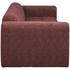 Bank Beau 3-zits - Stof Raven - Wijnrood -Leenbakker Winkel 10108280 8000