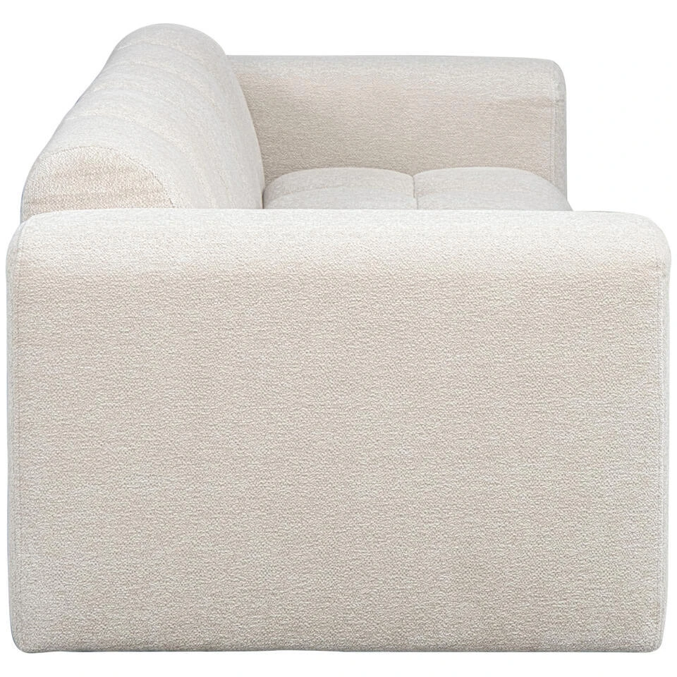 Bank Beau 3-zits - Stof Raven - Beige 4 Bank Beau 3-zits - Stof Raven - Beige - Afbeelding 4