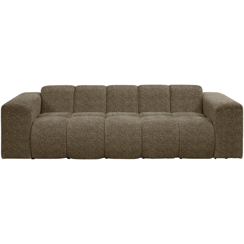 Bank Beau 3-zits - Stof Raven - Bruin 1 Bank Beau 3-zits - Stof Raven - Bruin