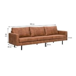 Bank Collin 4-zits - Cognac 6 Bank Collin 4-zits - Cognac -Leenbakker Winkel 10109856 6900
