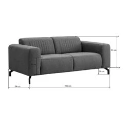 Bank Otis 2-zits - Donkergrijs -Leenbakker Winkel 10112079 9600