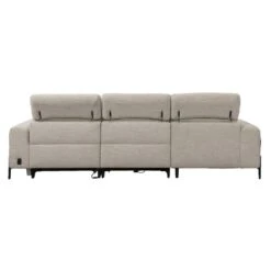 Hoekbank Dave Links - Elektrisch Verstelbaar - Stof Pure - Lichtgrijs -Leenbakker Winkel 10112249 0901