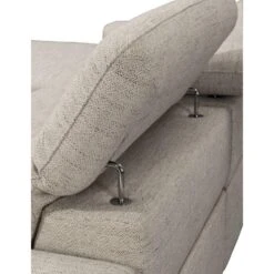 Hoekbank Dave Links - Elektrisch Verstelbaar - Stof Pure - Lichtgrijs -Leenbakker Winkel 10112249 9008