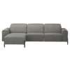 Hoekbank Dave Links - Elektrisch Verstelbaar - Stof Pure - Grijs