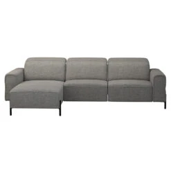 Hoekbank Dave Links - Elektrisch Verstelbaar - Stof Pure - Grijs