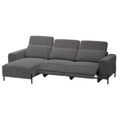 Hoekbank Dave Links - Elektrisch Verstelbaar - Stof Chacha - Grijs -Leenbakker Winkel 10112255 0301