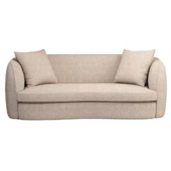 Bank Enzio 3,5-zits - Stof Wales - Taupe