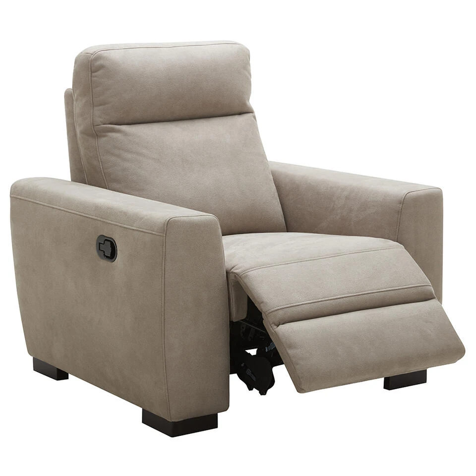 Relaxfauteuil James - Lederlook - Zilvergrijs 1 Relaxfauteuil James - Lederlook - Zilvergrijs
