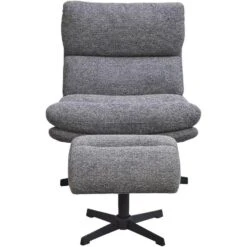 Fauteuil Bobbi Incl. Hocker - Antraciet -Leenbakker Winkel 10201089 0100