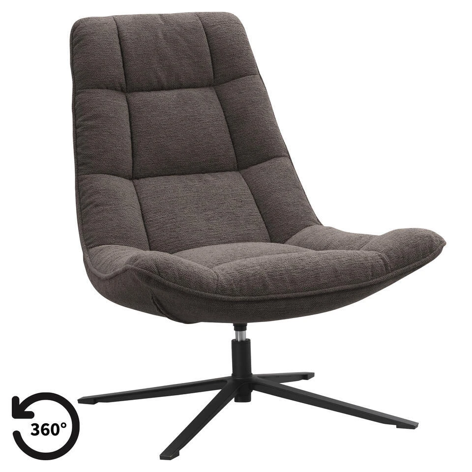 Fauteuil Emily - Donkerbruin 1 Fauteuil Emily - Donkerbruin