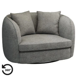 Loveseat Enzio - Stof Wandy - Grijs