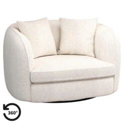 Loveseat Enzio - Stof Wales - Crème
