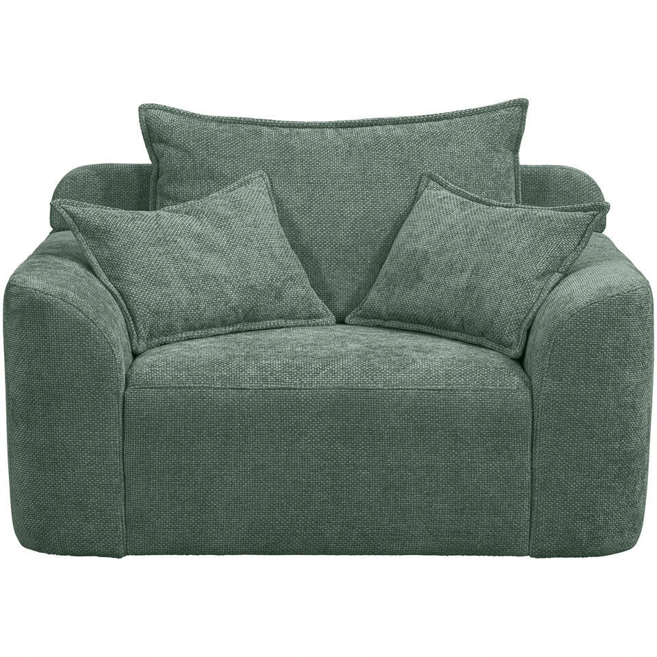 Loveseat Elsa - Stof Eden - Saliegroen 2 Loveseat Elsa - Stof Eden - Saliegroen - Afbeelding 2