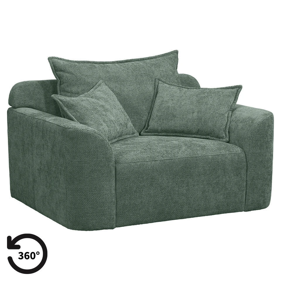 Loveseat Elsa - Stof Eden - Saliegroen 1 Loveseat Elsa - Stof Eden - Saliegroen