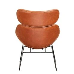 Fauteuil Cezar - Kunstleder - Zwart/cognac -Leenbakker Winkel 10203035 0900