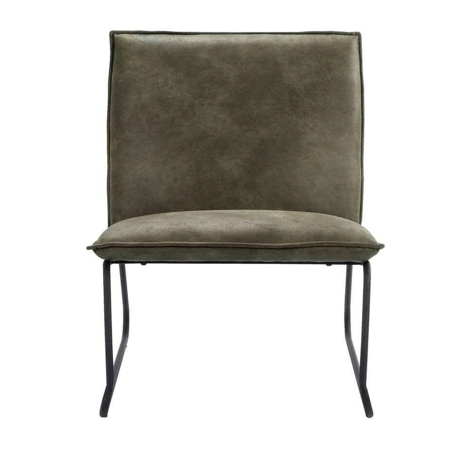 Fauteuil Cooper - Leatherlook - Olijfgroen 2 Fauteuil Cooper - Leatherlook - Olijfgroen - Afbeelding 2