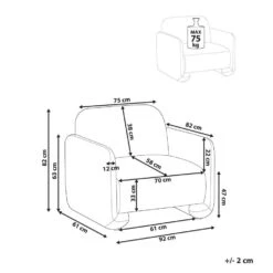 SALAND - Fauteuil - Grijs - Polyester -Leenbakker Winkel 103be7bcf3e6447c8ffa6c8d05f8f8df