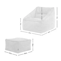 Icon Zitzak En Poef Natalia - Chenille Zitzak Fauteuil - Saliegroen -Leenbakker Winkel 103bf1f3713048c182bb993180025377