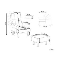 Beliani Fauteuil OLAND - Grijs Polyester -Leenbakker Winkel 10a7ff60ffac4b2a97e9110247fdd18d