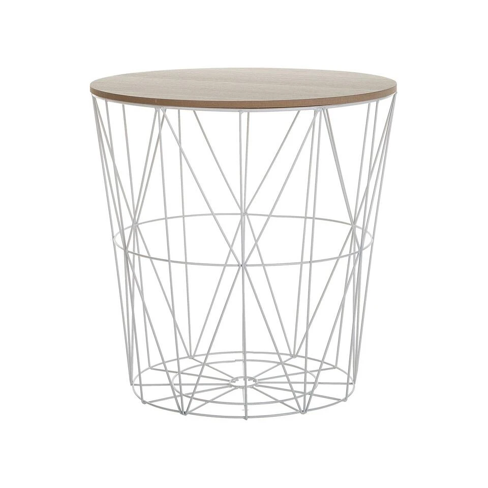 Beliani Bijzettafel LANARK - Wit Mdf 1 Beliani Bijzettafel LANARK - Wit Mdf