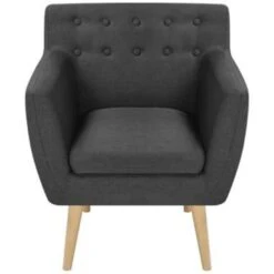 VidaXL Fauteuil Stof Donkergrijs -Leenbakker Winkel 1191815885 0102