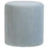 Poef Rib - Ijsblauw - Ø37x40 Cm