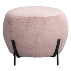 Poef Rosaly - Roze - Ø45x35 Cm