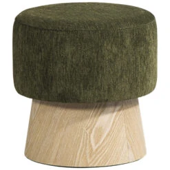 Poef Almeria - Groen - 40xØ40 Cm