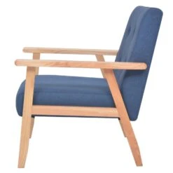 VidaXL Fauteuil Stof Blauw -Leenbakker Winkel 1206934226 0102