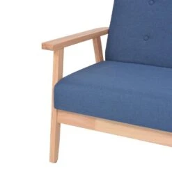 VidaXL Fauteuil Stof Blauw -Leenbakker Winkel 1206934226 0103