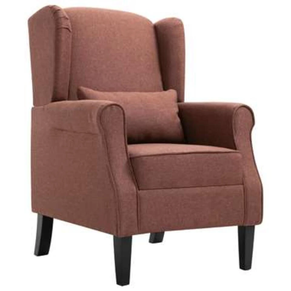 VidaXL Fauteuil Stof Bruin 1 VidaXL Fauteuil Stof Bruin