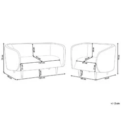 Beliani Zitgroep LOEN - Beige Polyester 6 Beliani Zitgroep LOEN - Beige Polyester -Leenbakker Winkel 155b28d93ee54727814a6ceeb489c95a