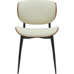 CLP Eetkamerstoel Enid Kunstleer - Walnoot/creme -Leenbakker Winkel 17149f76751a4b12b381f228f2a650a4