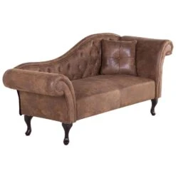LATTES - Chaise Longue - Bruin - Rechterzijde - Kunstsuède -Leenbakker Winkel 177082a960d84936aecc10dfea76a3dc