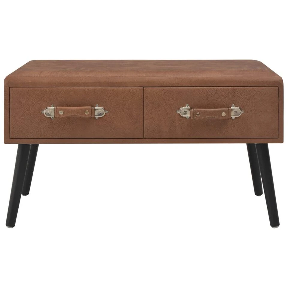 VidaXL Bank Met Lades 80 Cm Kunstleer Donkerbruin 4 VidaXL Bank Met Lades 80 Cm Kunstleer Donkerbruin - Afbeelding 4