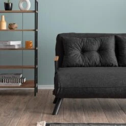 CALICOSY - Slaapbank SANDO - Donkergrijs - 41x133x50 Cm -Leenbakker Winkel 18d41bb768164d859b324f4f0fe15133