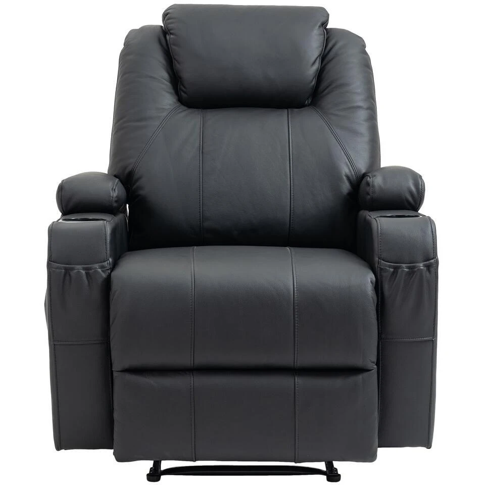 CLP Fauteuil Hepler Zwart Frame - Echt Leer - Zwart 3 CLP Fauteuil Hepler Zwart Frame - Echt Leer - Zwart - Afbeelding 3