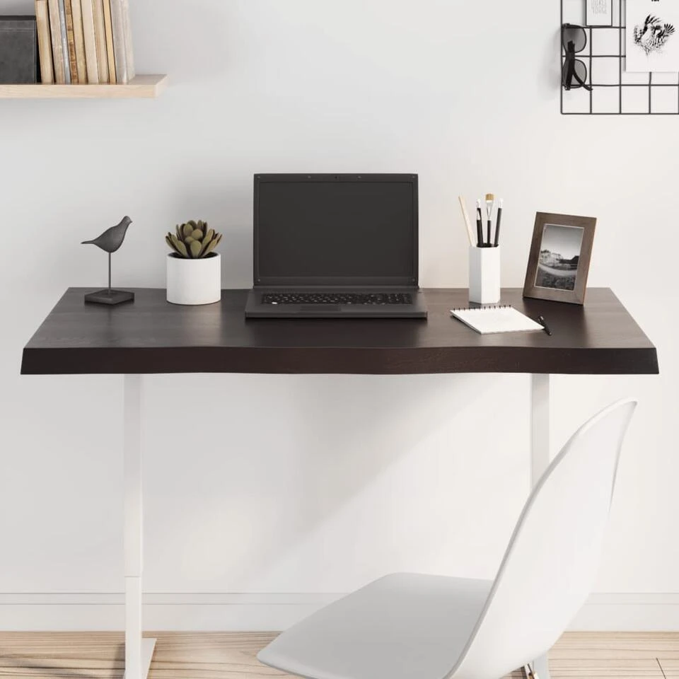 VidaXL - Tafelblad - Bruin - Eikenhout - 100 X 50 X 4 Cm 2 VidaXL - Tafelblad - Bruin - Eikenhout - 100 X 50 X 4 Cm - Afbeelding 2