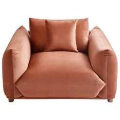 LUVOS - Fauteuil - Goudbruin - Fluweel -Leenbakker Winkel 1d6a55ce61514f38bd90bfbd5eb17119