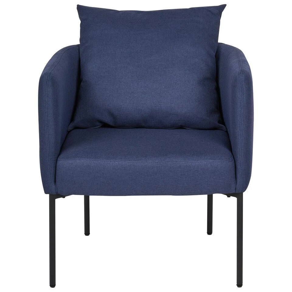 MALMOS - Fauteuil - Donkerblauw - Kunstlinnen 5 MALMOS - Fauteuil - Donkerblauw - Kunstlinnen - Afbeelding 5