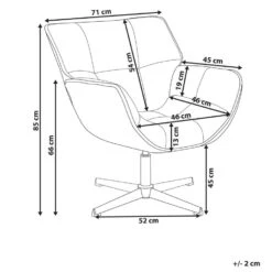 AUMA - Fauteuil - Beige - Polyester -Leenbakker Winkel 1f6dee372ebe436ea8cfce50b380e2ed
