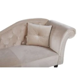 LATTES - Chaise Longue - Beige - Rechterzijde - Fluweel -Leenbakker Winkel 1fed8a64042a48099b57bca4830d0092