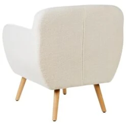 MELBY - Fauteuil - Wit - Bouclé -Leenbakker Winkel 1ff7fec9abaf4dc5ab16b5555adf4e45