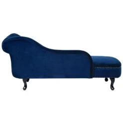NIMES - Chaise Longue - Blauw - Rechterzijde - Fluweel -Leenbakker Winkel 20518143150a4e00b59bfc202d3a40eb