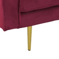 MIRAMAS - Chaise Longue - Rood - Linkerzijde - Fluweel -Leenbakker Winkel 20c23668325b4f22b4af966938626af8