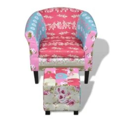 VidaXL Fauteuil Met Voetenbankje Patchwork Ontwerp Stof -Leenbakker Winkel 20dbcd5d26d74ebfae01f6116ff1eef2