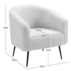 Salonstoel Van Metaal En Witte Lussen -Leenbakker Winkel 214e7b25915c4257b41094770028ee51